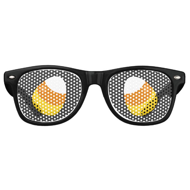 Halloween Candy Corn Retro Sunglasses (Front)