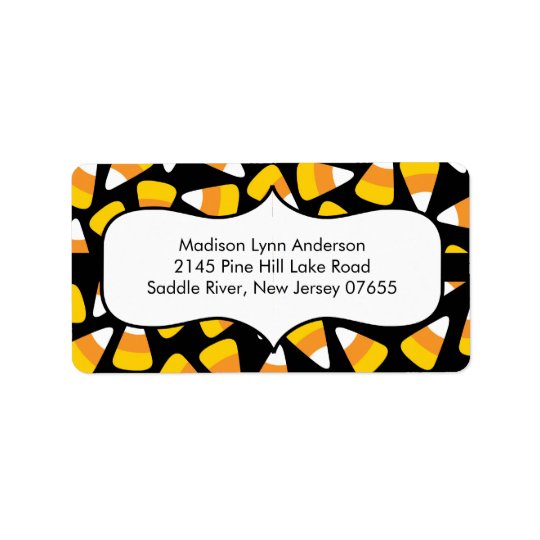 Halloween Candy Corn Return Address Labels.