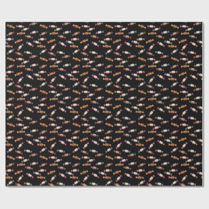 Halloween candy design pattern wrapping paper