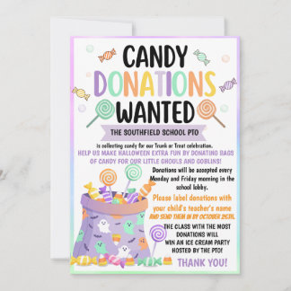 Halloween Candy Donation Holiday Card
