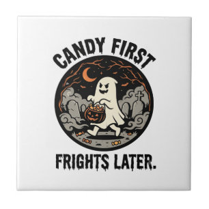 Halloween Candy Frights Night Tile