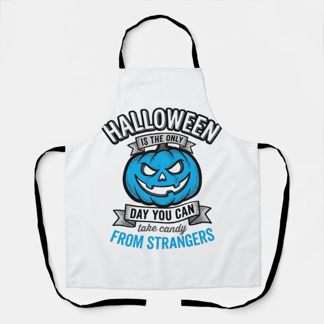 Halloween Candy From Strangers Vintage Pumpkin Des Apron (Front)