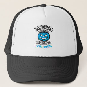 Halloween Candy From Strangers Vintage Pumpkin Des Trucker Hat