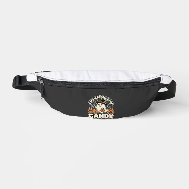 Halloween Candy Ghost Pumpkin Design Fanny Pack (Front)