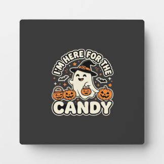 Halloween Candy Ghost Pumpkin Design Plaque