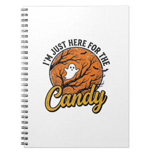 Halloween Candy Ghost Vintage Vector Design_1 Notebook