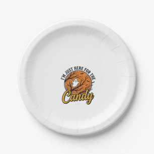 Halloween Candy Ghost Vintage Vector Design_1 Paper Plate
