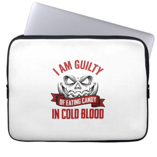 Halloween Candy Guilty Vintage Pumpkin Design_1 Laptop Sleeve