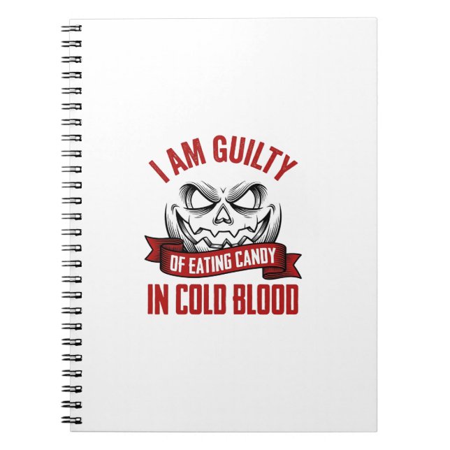 Halloween Candy Guilty Vintage Pumpkin Design_1 Notebook (Front)