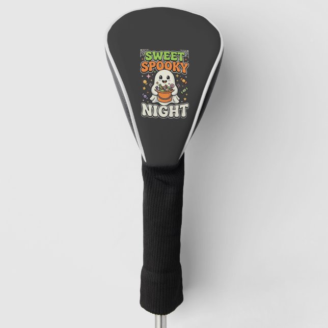 Halloween Candy Haunt Night Golf Head Cover (Front)
