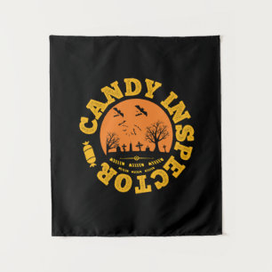 Halloween Candy Inspector Birthday Tapestry