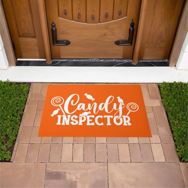 Halloween Candy Inspector Doormat (Outdoor)