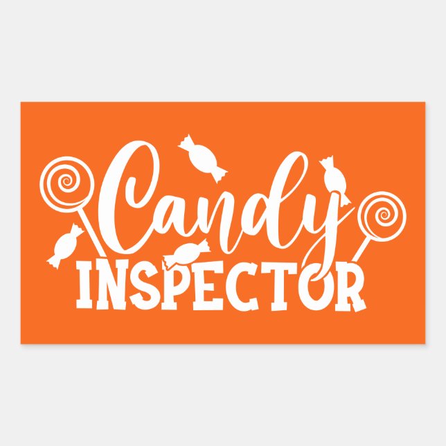Halloween Candy Inspector Sticker (Front)