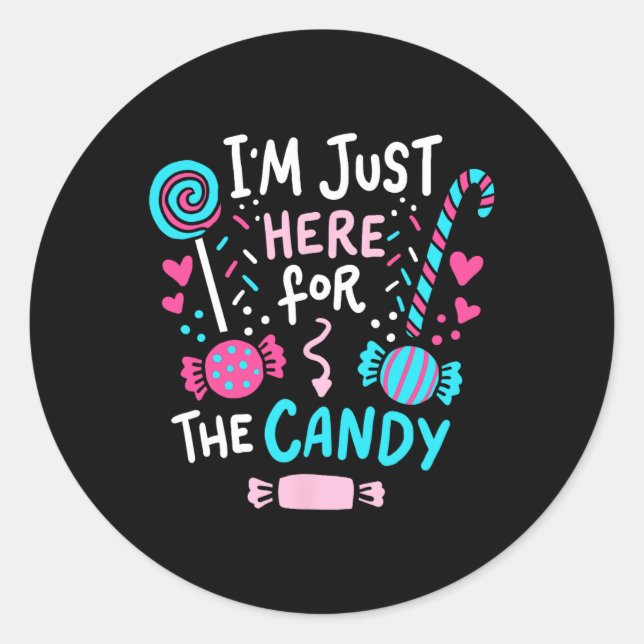 Halloween Candy Lollipop Cute Gift  Classic Round Sticker (Front)
