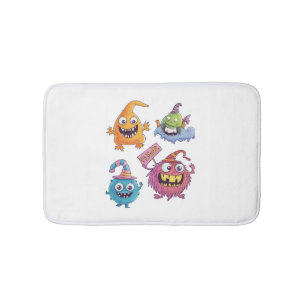 Halloween Candy Monster Parade Bath Mat