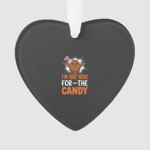 Halloween Candy Monster Quote Design Ornament
