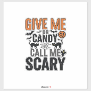 Halloween Candy or Call Me Scary Vintage Graphic_1