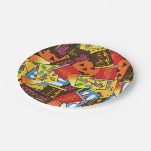 Halloween candy paper plate