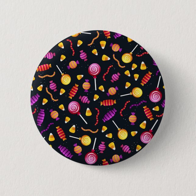 Halloween candy pattern 2 inch round button (Front)