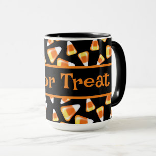 Halloween candy pattern, fun candy corn treats   mug