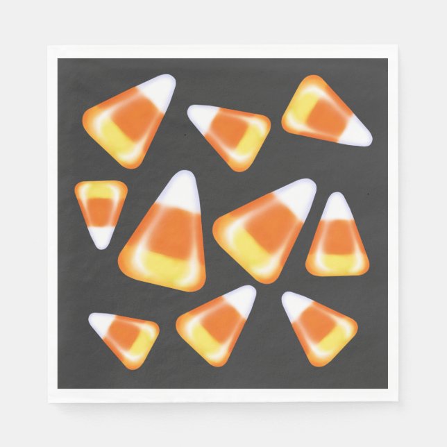 Halloween candy pattern, fun candy corn treats napkin (Front)