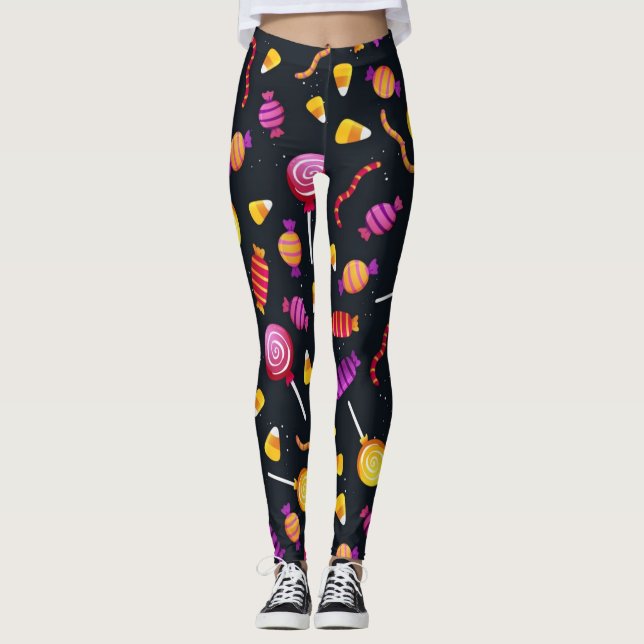 Halloween candy pattern leggings (Front)