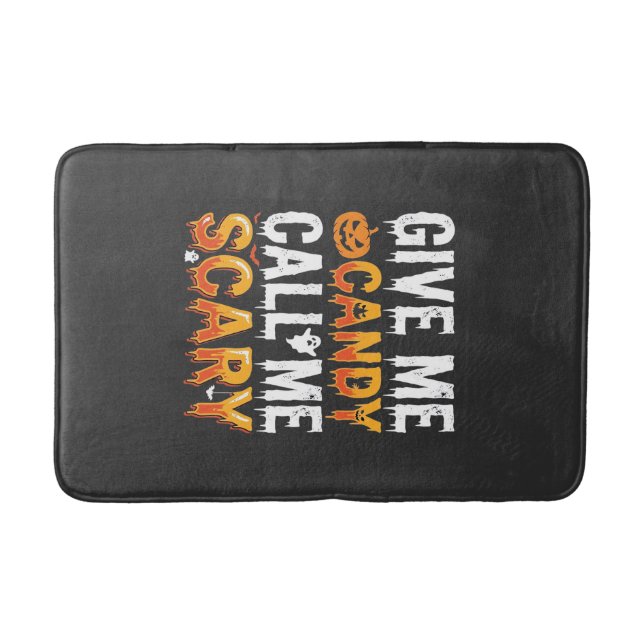 Halloween Candy Scary Ghost Design_1 Bath Mat (Front)