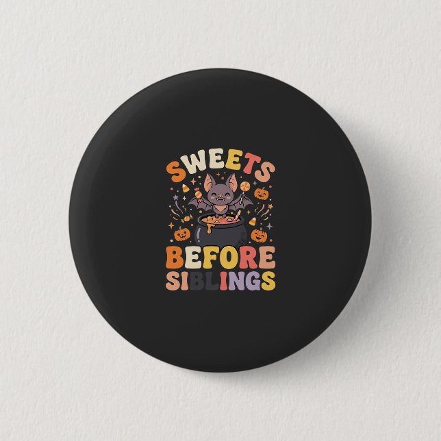 Halloween Candy Sibling Swap 2 Inch Round Button (Front)