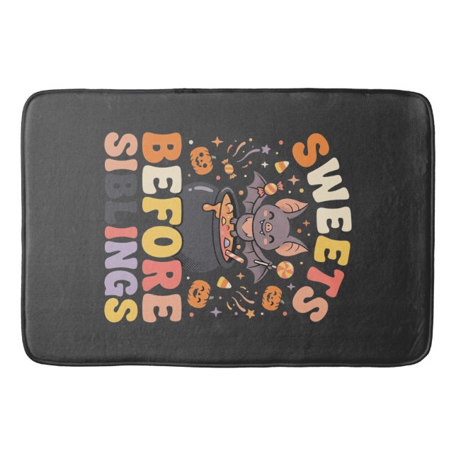 Halloween Candy Sibling Swap Bath Mat (Front)