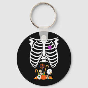 Halloween Candy Skeleton Rib Cage X-Ray Funny Keychain