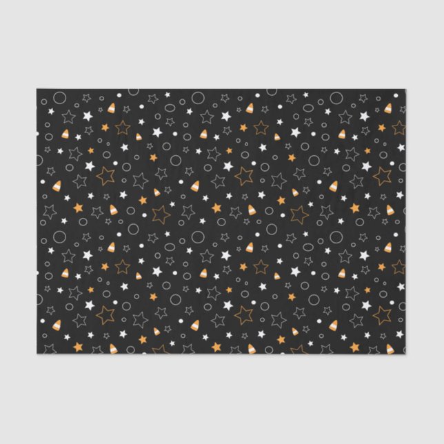 halloween candy stars pattern tissue paper (Front)
