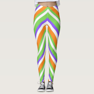 Halloween Candy Swirl Leggings blancs
