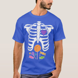 Halloween Candy Xray Skeleton Costume for Men Wome T-Shirt
