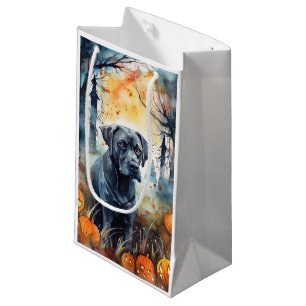 Halloween Cane Corso With Pumpkins Scary Small Gift Bag