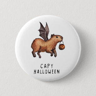 Halloween Capybara 2 Inch Round Button
