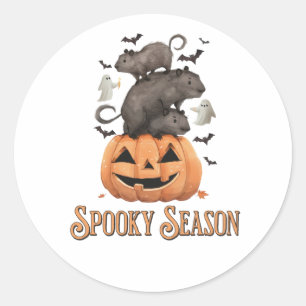 Halloween Capybara Classic Round Sticker