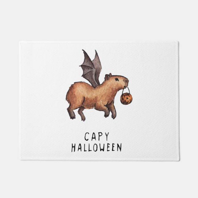 Halloween Capybara Doormat (Front)