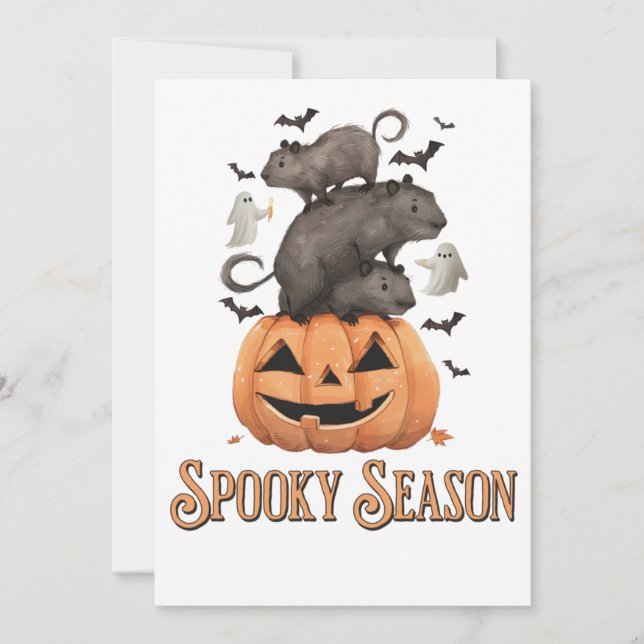 Halloween Capybara Invitation (Front)