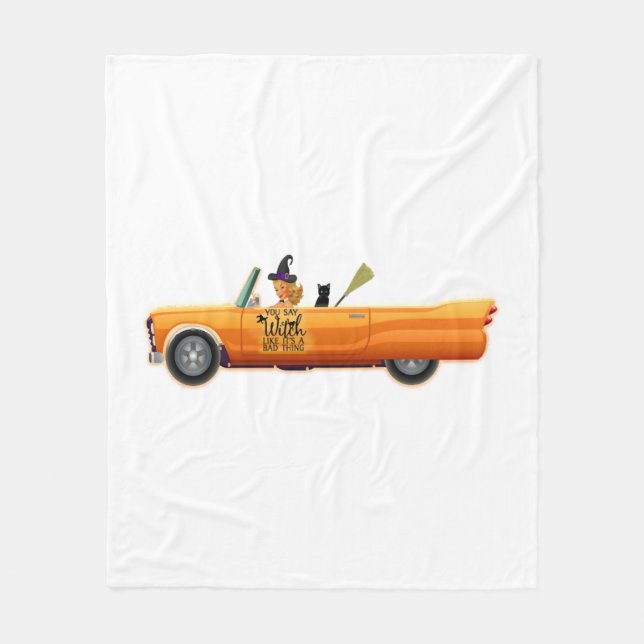halloween car fleece blanket (Front)