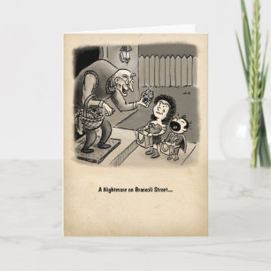 Halloween card: A Nightmare on Broccoli Street Card