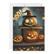 Halloween card. Boo!