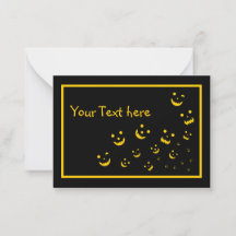 Halloween Card Customizable, Glowing Faces