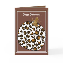 Halloween Card for Family with Pumpkin