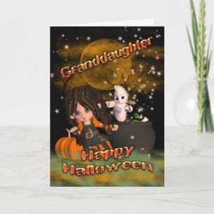 Halloween card for Granddaughter, trick or treat?