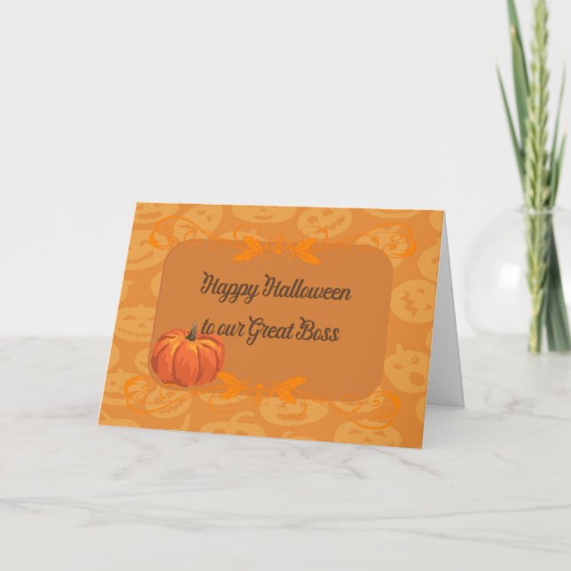 Halloween Card for Great Boss (Front)