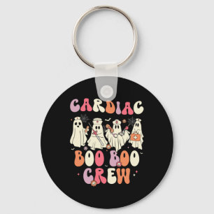 Halloween Cardiac Boo Crew Nurse Ghost Cute Health Keychain