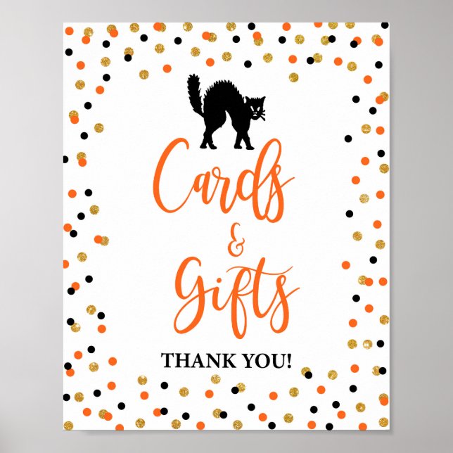Halloween Cards & Gifts Party Sign (Front)