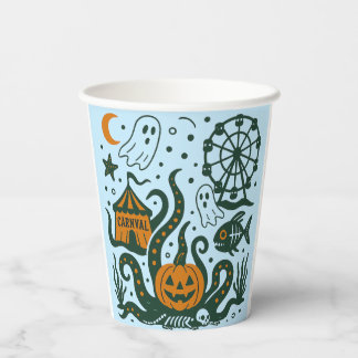 halloween carnaval under the ocean paper cups