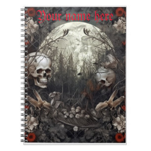 Halloween carnet crâne