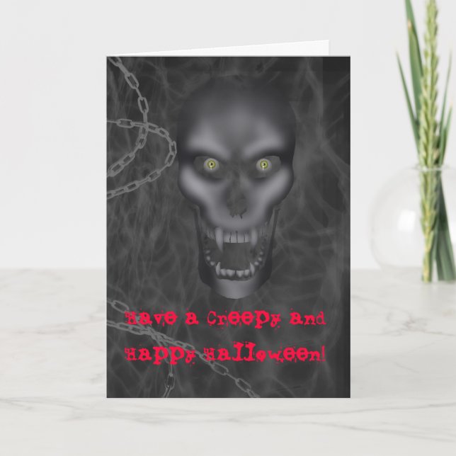 Halloween - Carte postale crâne Déplaisante, Carte (Devant)
